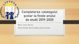 Informație pentru pedagogi! „Completarea catalogului 2019-2020”