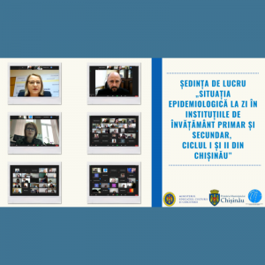 Ședința de lucru, cu refere la monitorizarea situației epidemiologice în instituțiile de învățământ