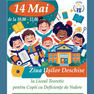 Liceul Teoretic pentru copii cu deficiențe de vedere din sectorul Centru invită la Ziua ușilor deschise!